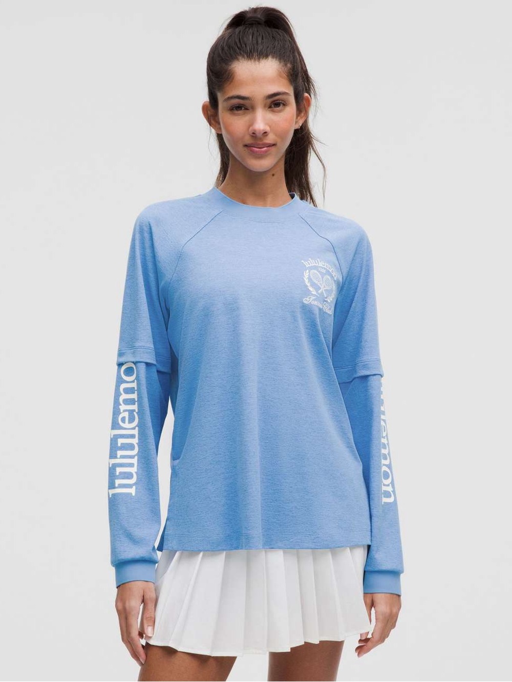 lululemon athletica Sky Blue Long-Sleeve Logo Sweatshirt